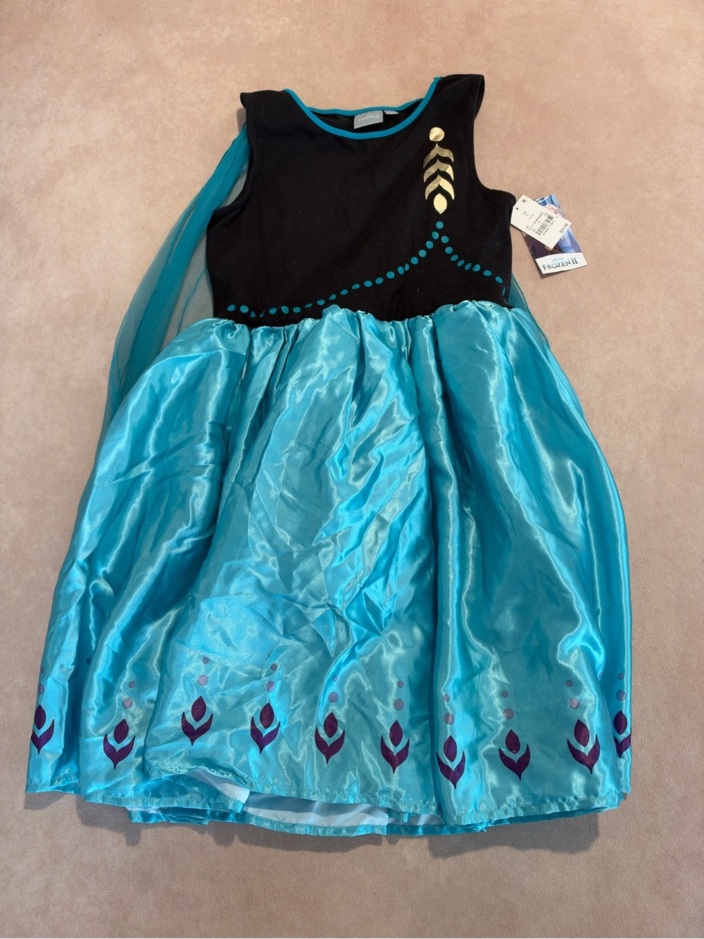 Frozen-Inspired Teal and Black Girls Costume Dress • size XL (14/16) • Disney